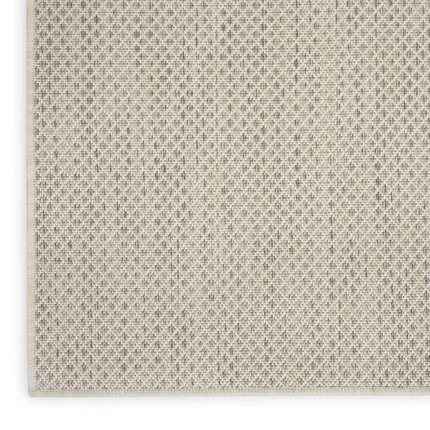 Nourison Home Courtyard Ivory Silver 9' x 12' Area Rug - Easy Clean, Non Shedding, Bed Room, Living Room, Dining Room, Kitchen (9' x 12')