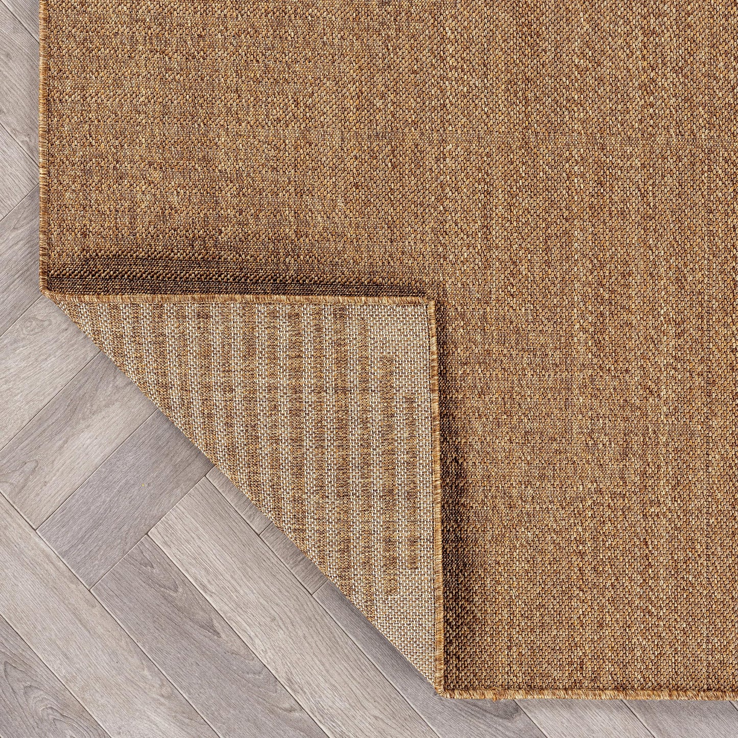 Rugshop Geometric Indoor Outdoor Flat Woven Area Rug,Natural Jute-Style,Easy-Care Patio Rug for Entryway Backyard Porch Deck Balcony, 2' x 3' Natural/Jute