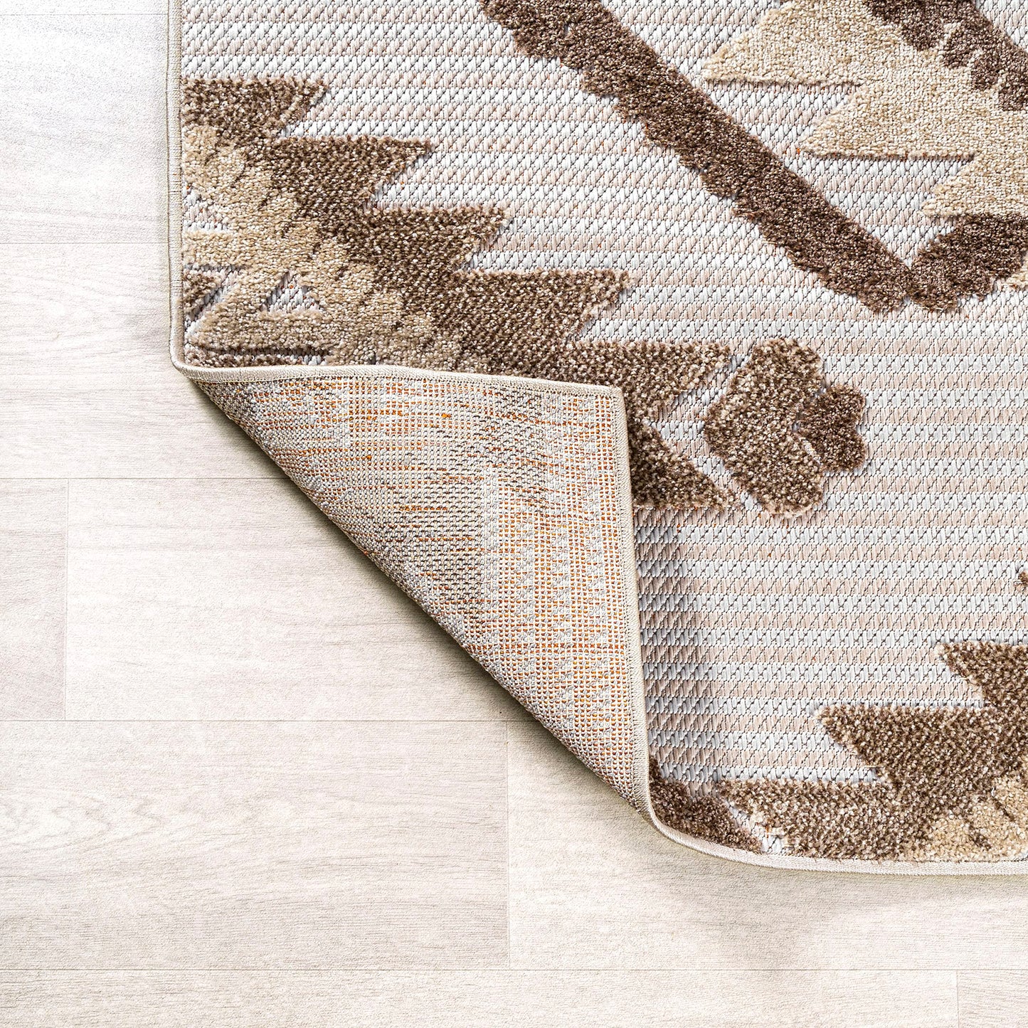 JONATHAN Y Neutral Diamond Kilim Indoor Outdoor Area Rug 3X5 Brown/Ivory, Sumak High-Low Pile for Backyard, Patio, Porch, Easy-Cleaning, High Traffic, Pet-Friendly, Non-Shedding (SBH107C-3)