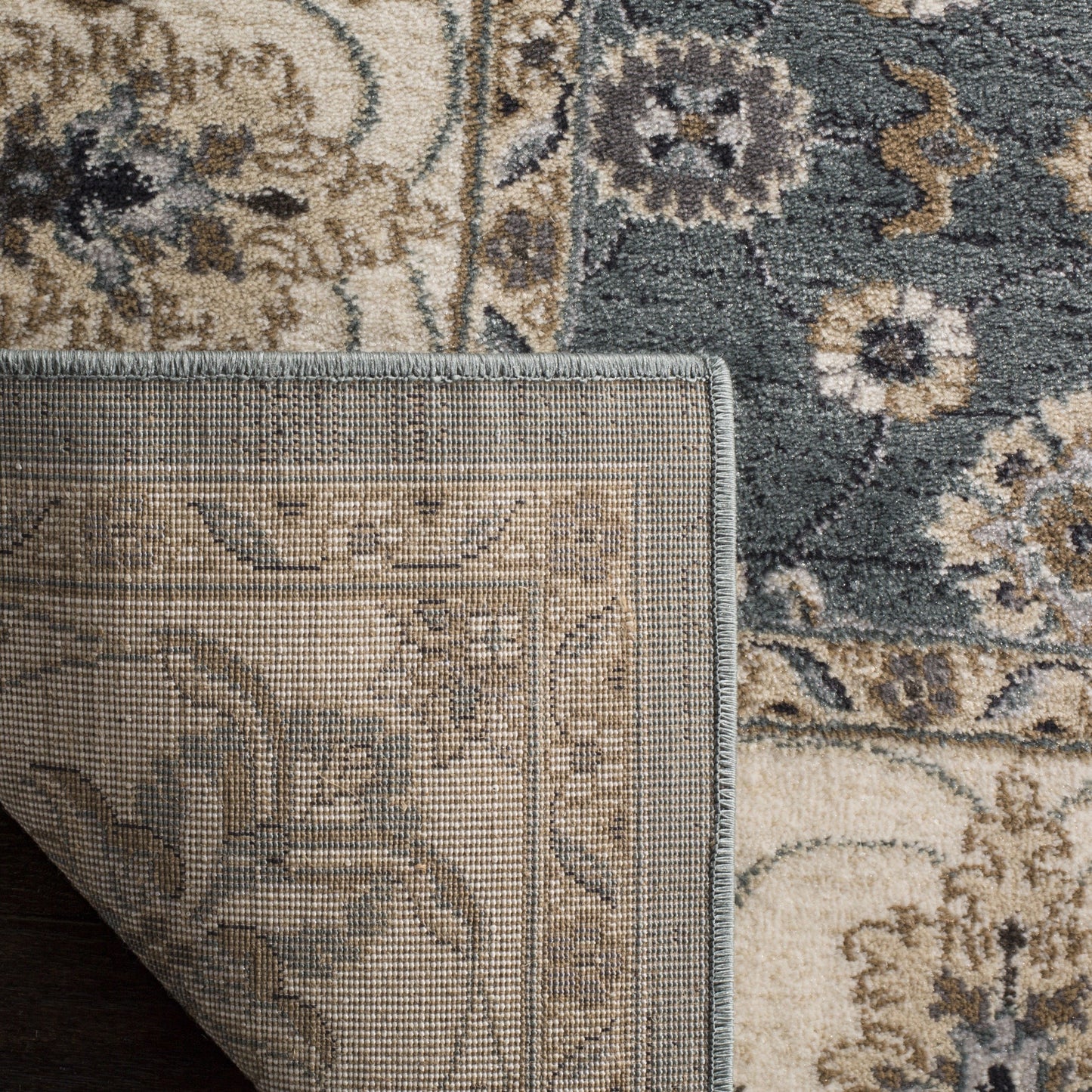 SAFAVIEH Lyndhurst Collection Area Rug - 6' x 9', Teal & Cream, Traditional Oriental Design, Non-Shedding & Easy Care, Ideal for High Traffic Areas in Living Room, Bedroom (LNH332T)