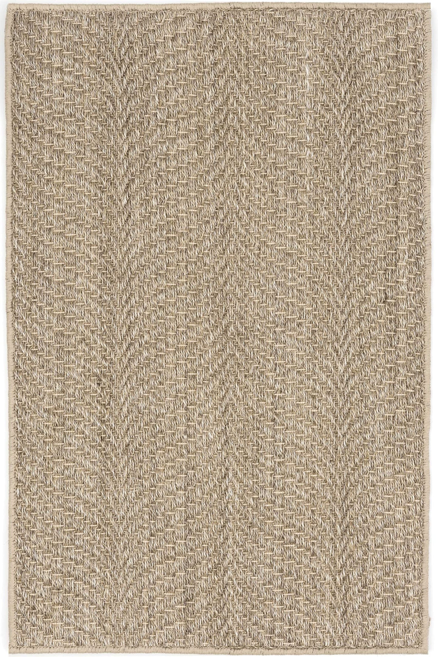 Dash and Albert Wave Sisal Area Rug - 2' x 3' Neutral Solid Woven Accent Rug - Durable, High Traffic Areas Hallway, Stairs, Bedroom, Living Room