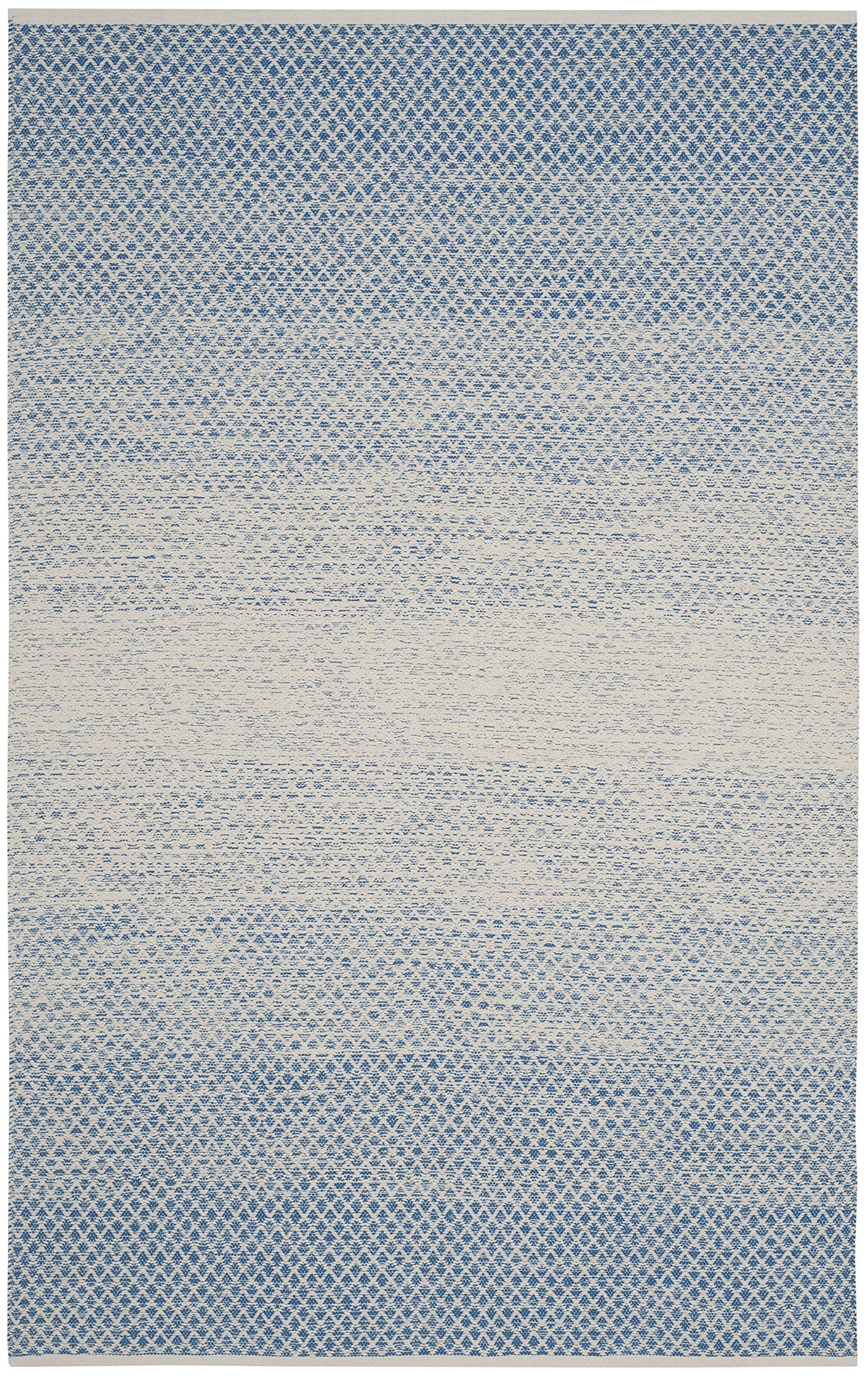 SAFAVIEH Montauk Collection Area Rug - 5' x 8', Blue & Ivory, Handmade Cotton, Ideal for High Traffic Areas in Living Room, Bedroom (MTK601B)