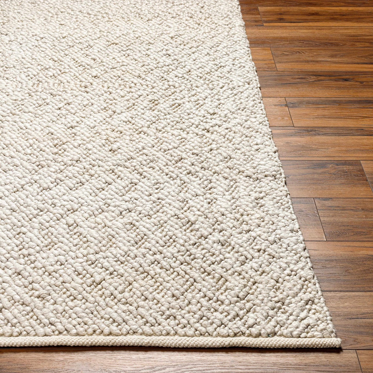 Hauteloom Oved Recycled Material Area Rug - Textured Plain Abstract - Contemporary Modern Minimalist Scandinavian Transitional - Light Gray, Nutmeg, Cloud Gray, Gray, Cream - 2' x 3'