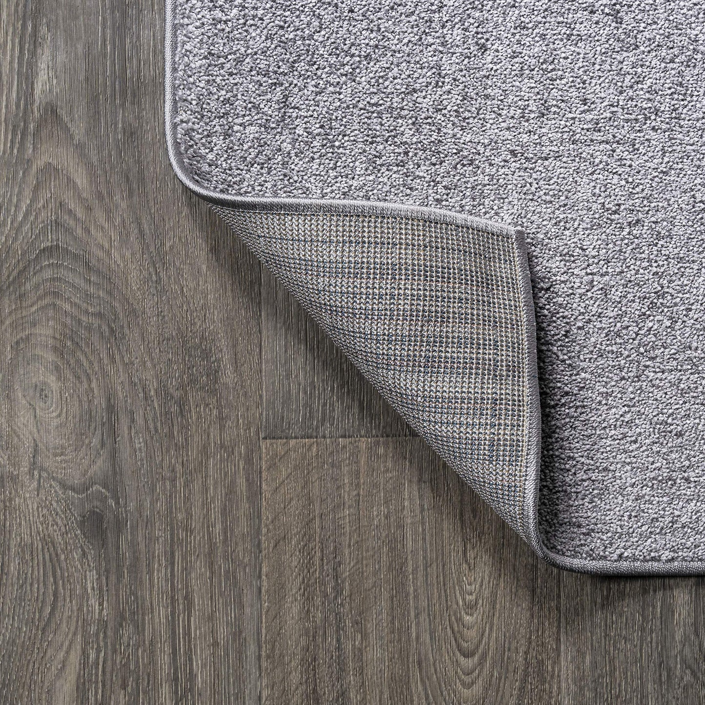 JONATHAN Y Haze Solid Low-Pile Gray 4' Round Indoor Area Rug, Coastal,Bohemian,Minimalist,Classic, Easy-Cleaning for Living Room,Bedroom,Kitchen,Pet Friendly,Non-Shedding (SEU100A-4R)