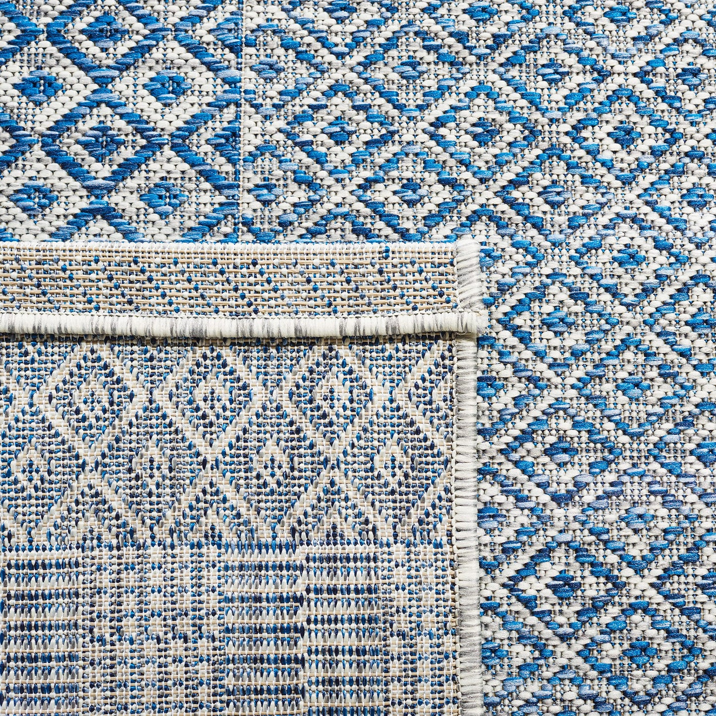 SAFAVIEH Courtyard Collection 2'3" x 14' Grey/Blue CY8235 Indoor/ Outside Waterproof Easy cleansingPatio Backyard Mudroom Runner Mat