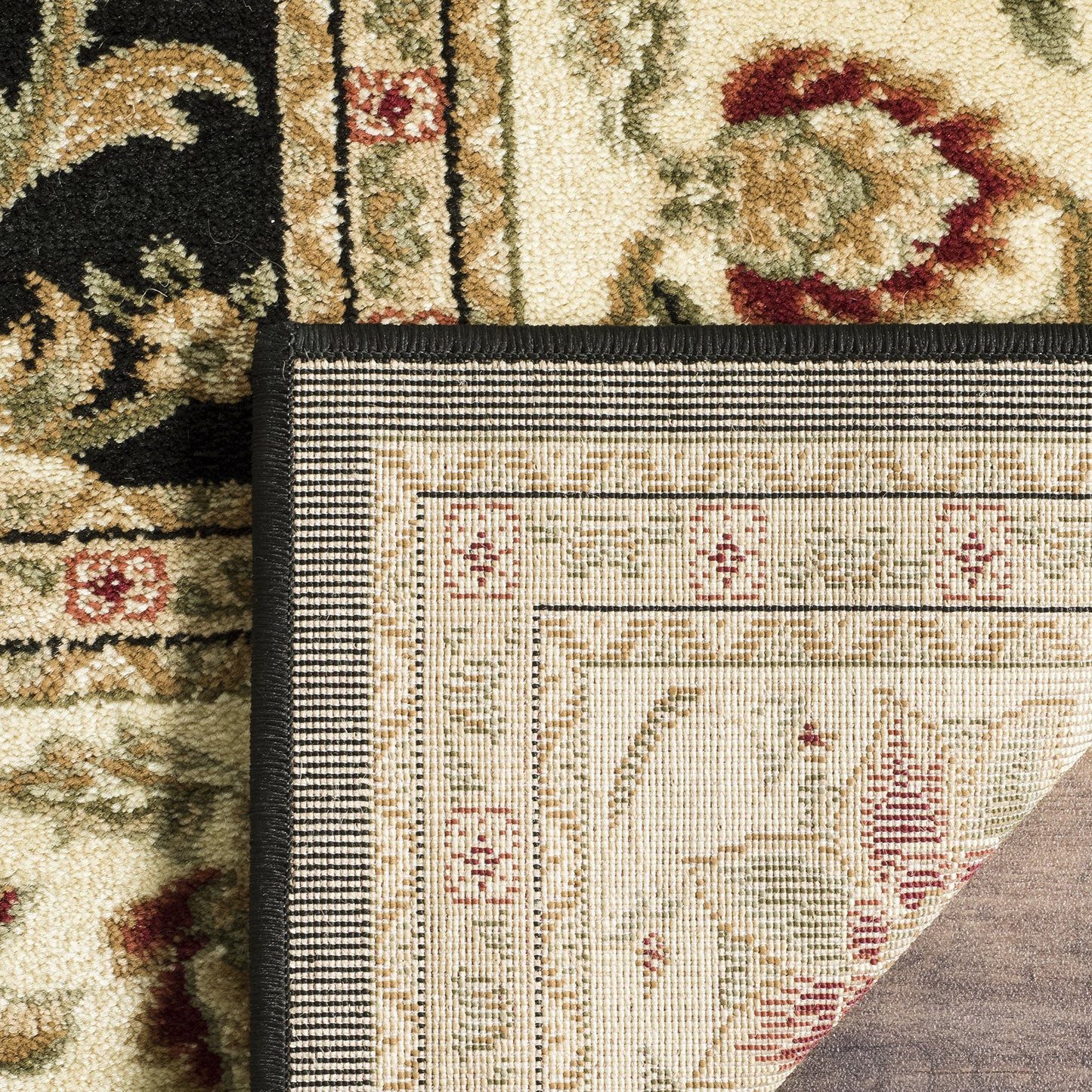 SAFAVIEH Lyndhurst Collection Accent Rug - 2'3" x 4', Black & Ivory, Traditional Oriental Design, Non-Shedding & Easy Care, Ideal for High Traffic Areas in Entryway, Living Room, Bedroom (LNH212A)