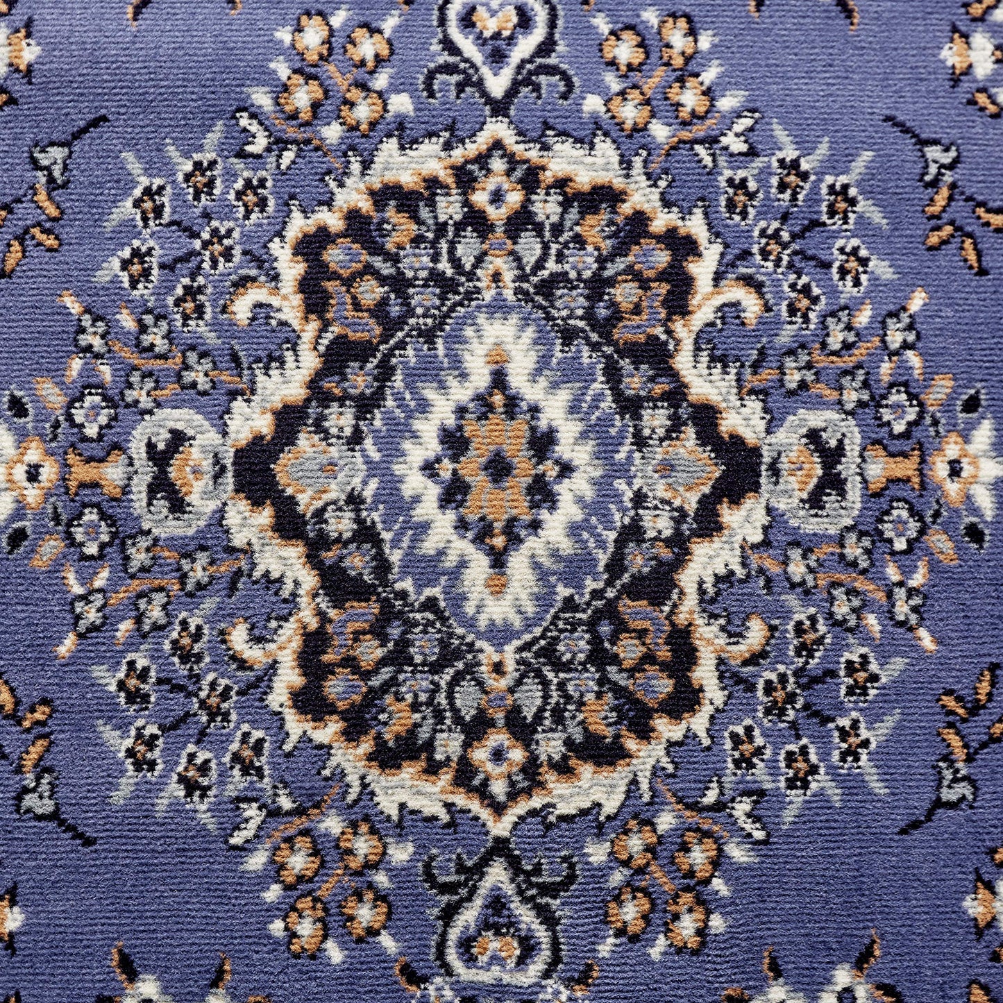 Home Dynamix Premium Sakarya Traditional Medallion Area Rug, Country Blue/Brown, 7'8"x10'7"