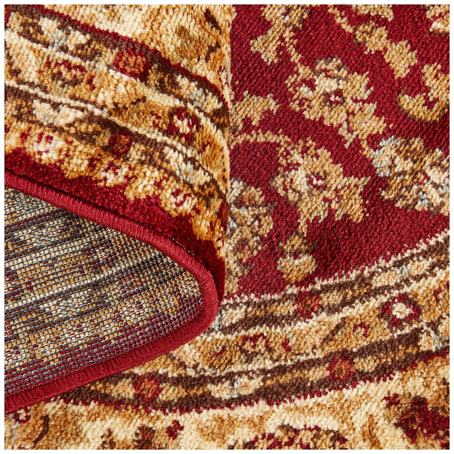 Unique Loom Voyage Collection Traditional Oriental Classic Intricate Design Area Rug (4' 0 x 6' 0 Oval, Red/Gold)